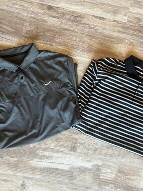 2 Nike Golf Polo Shirts Mens XL Dri-FIT Golf Performance